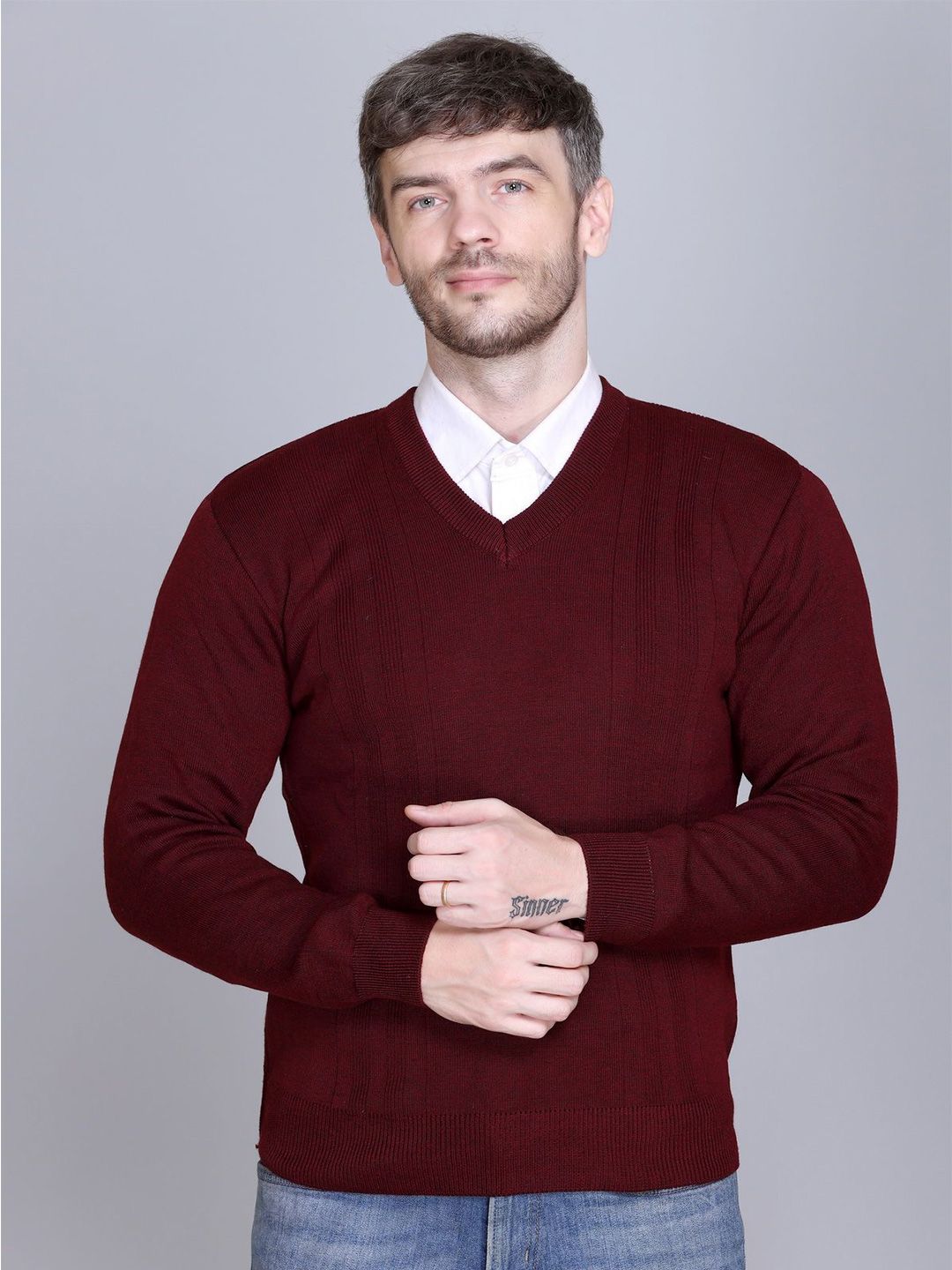 VENATORIA Men Ribbed Pullover Sweaters-picture-51