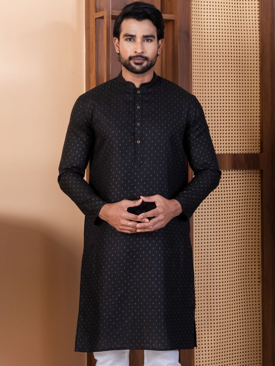 PulseIQ Men Solid Cotton Straight Kurtas-picture-51