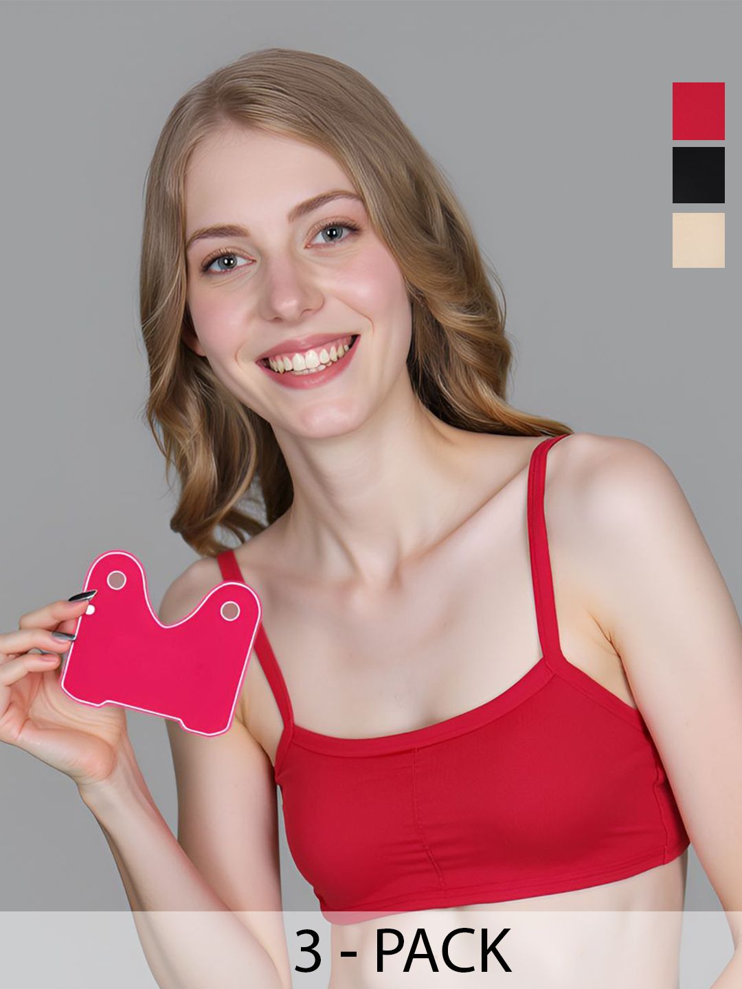 INDIROCKS Pack Of 3 Full Coverage Underwired Removable Padding Workout Bra-picture-26