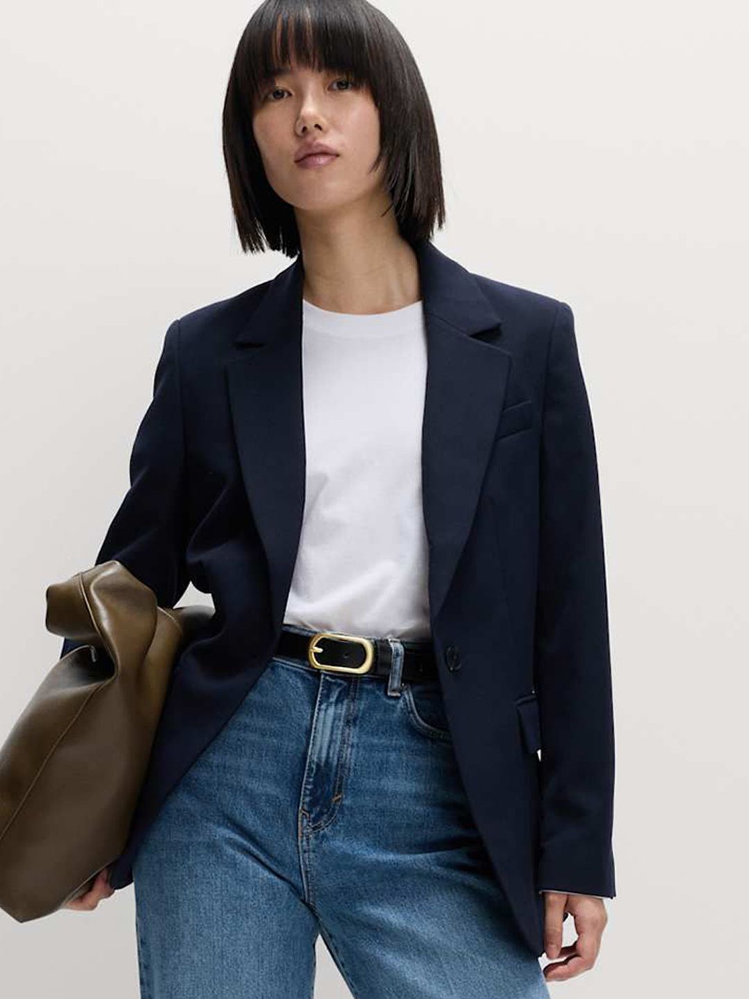 Marks & Spencer Cotton Breasted Blazer