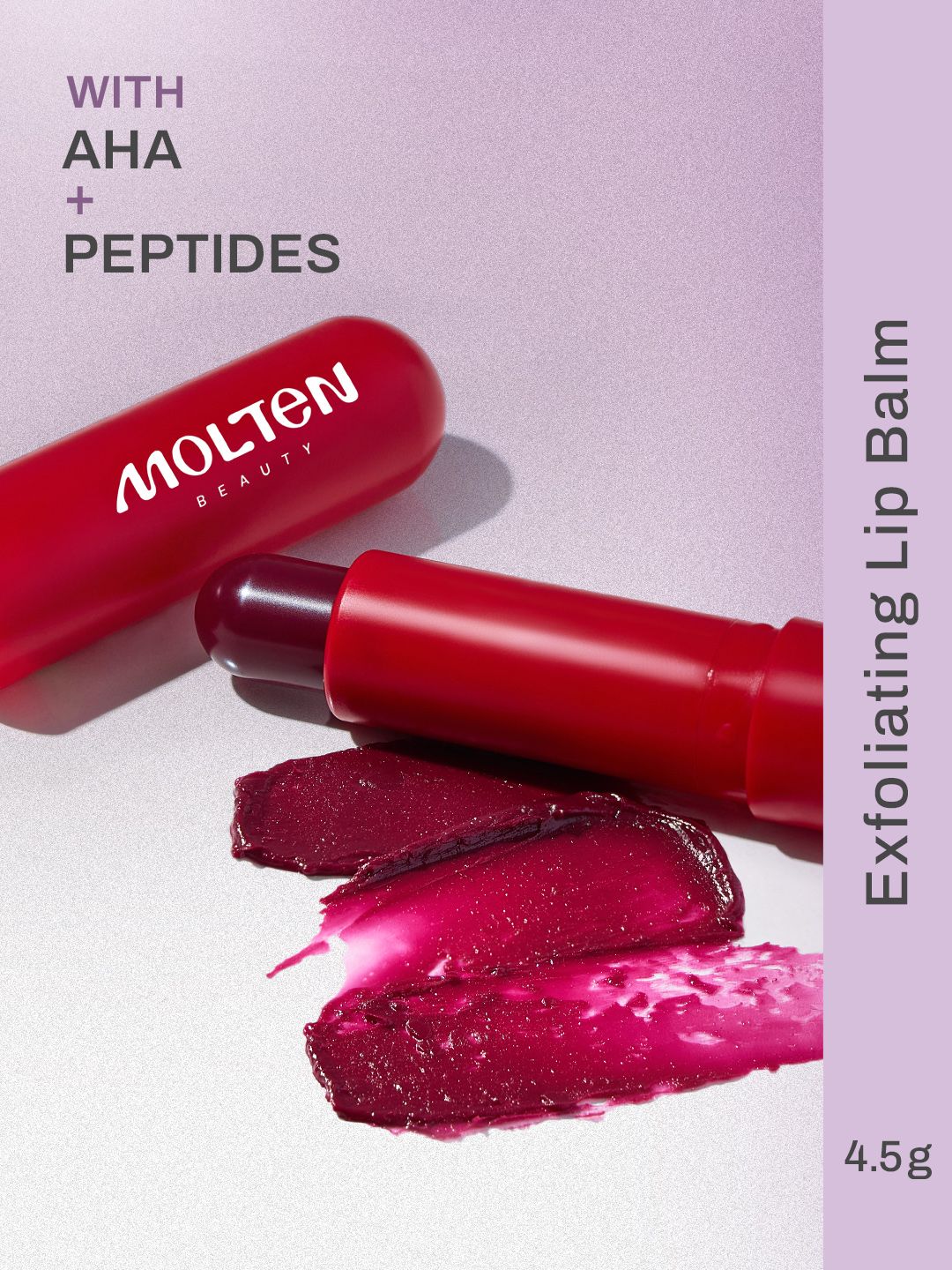 Molten Beauty Buff Glow Lip Balm SPF 50 PA+++ With AHA- 4.2 g- Berry Flicker 02-image-20