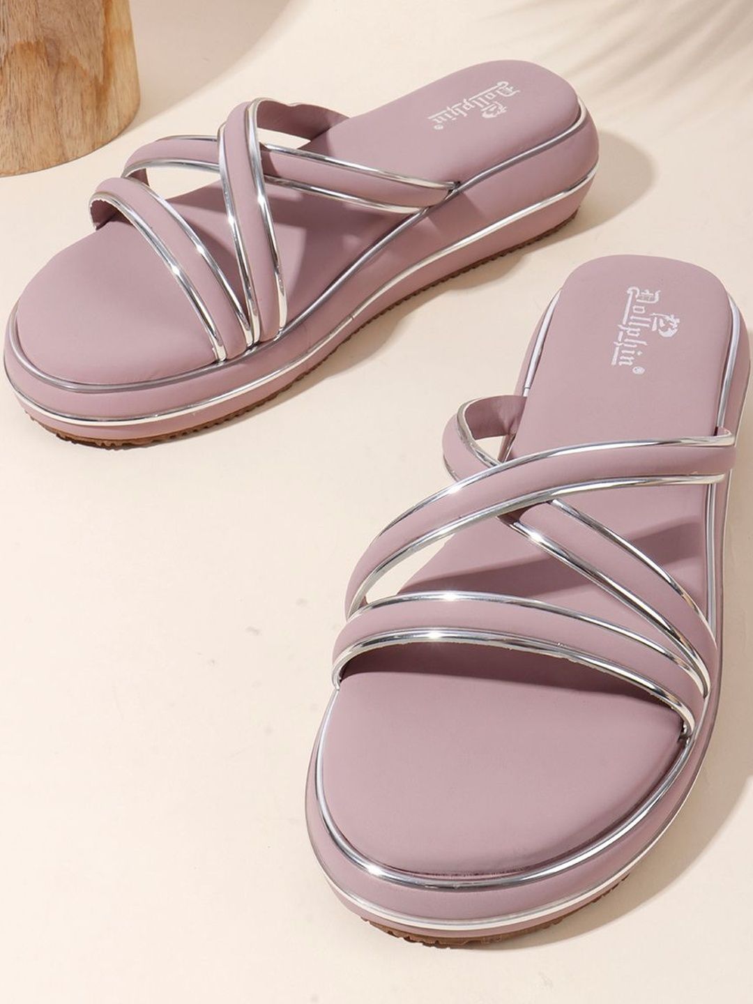 Dollphin Women Lavender Solid PU Open Toe Casual Flats-picture-21