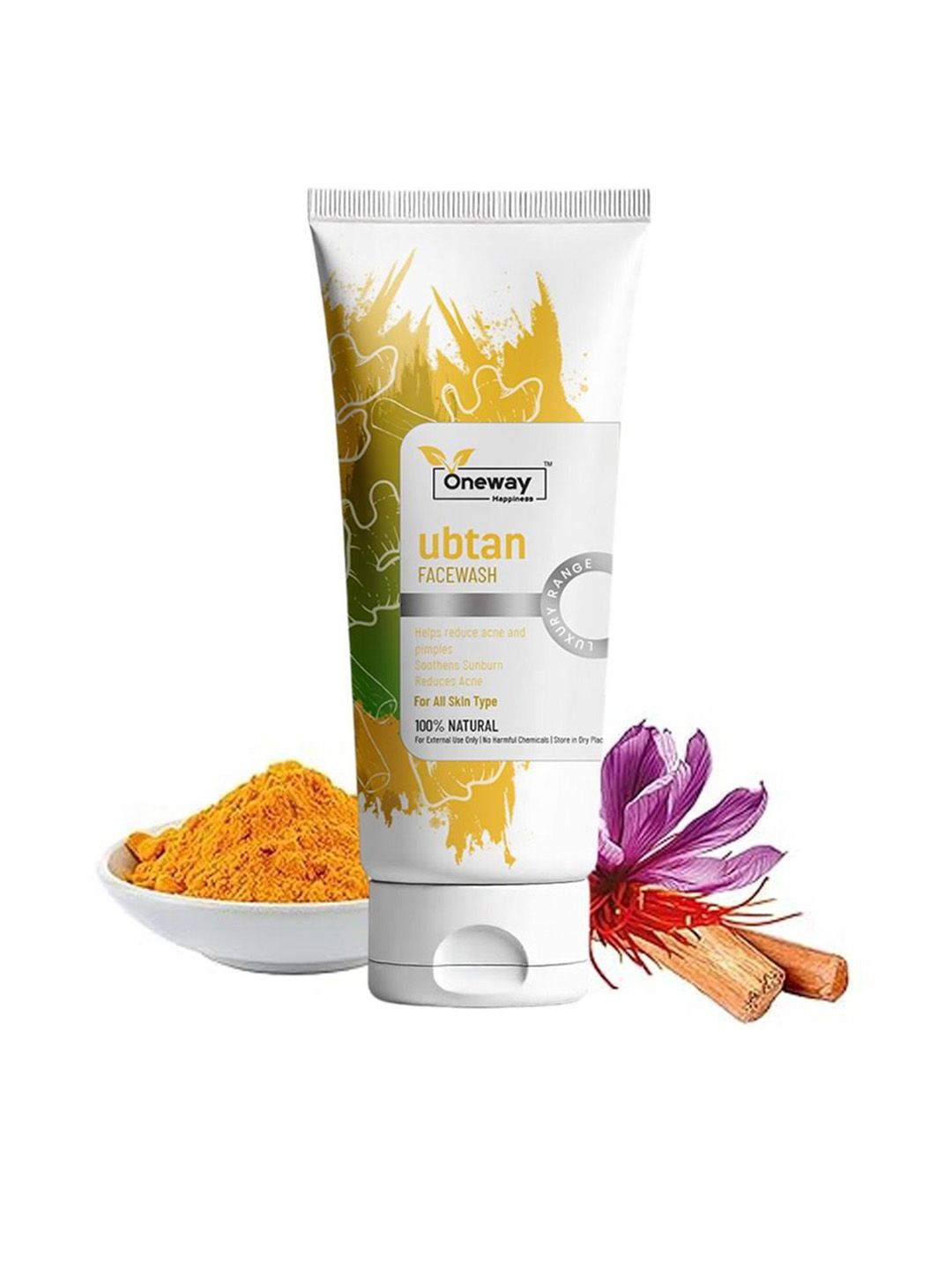 Oneway Happiness Ubtan Tan Removal Face Wash- 100 ml-picture-56