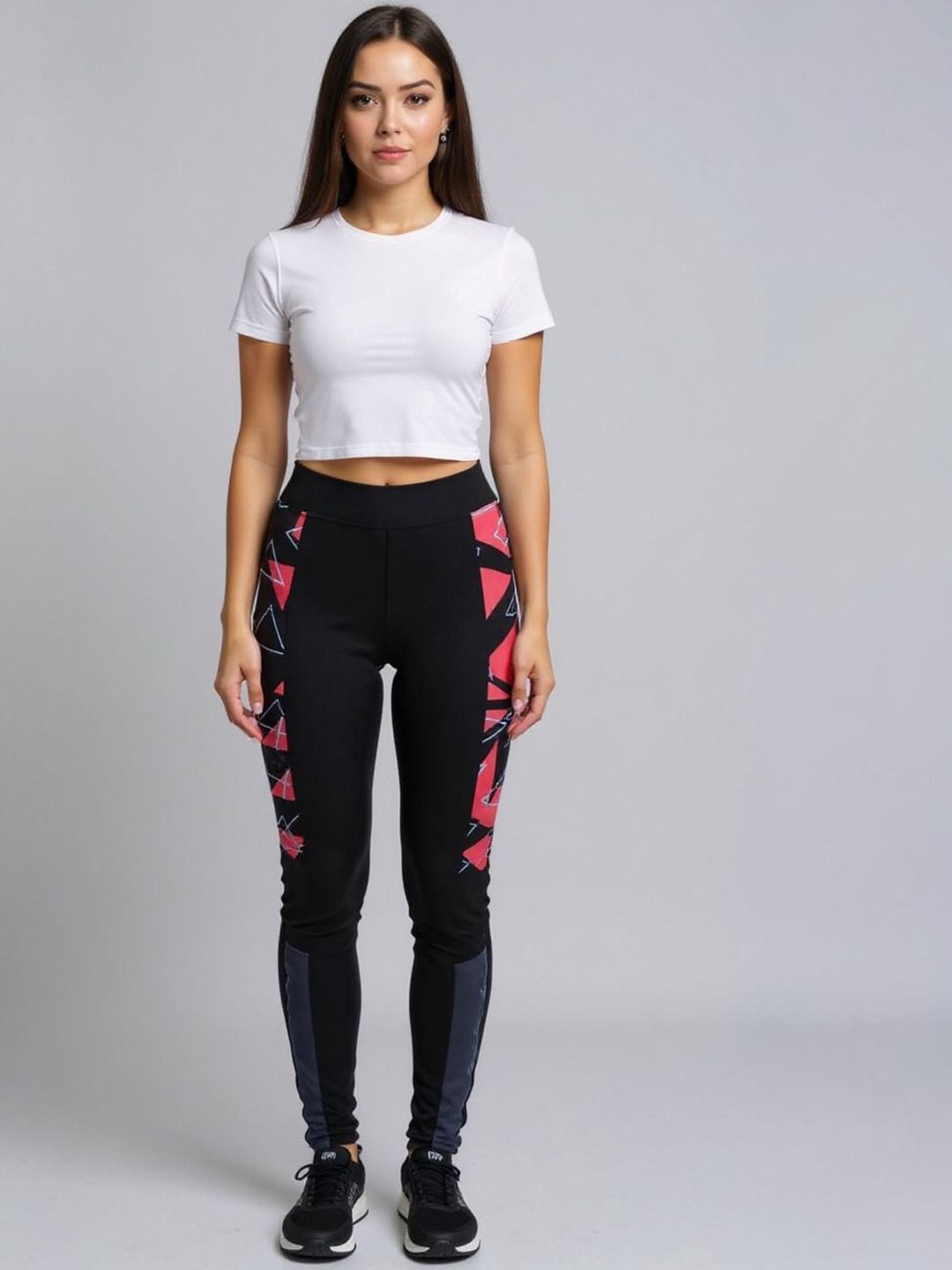 KGN HUB Printed Slim Fit Mid Rise Tights-picture-11