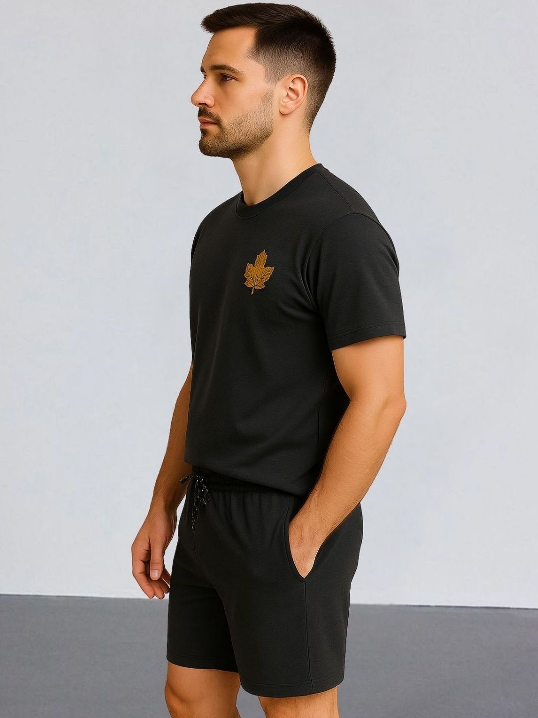 Moda Rapido Men Black Polyester Textured Tracksuit-picture-32