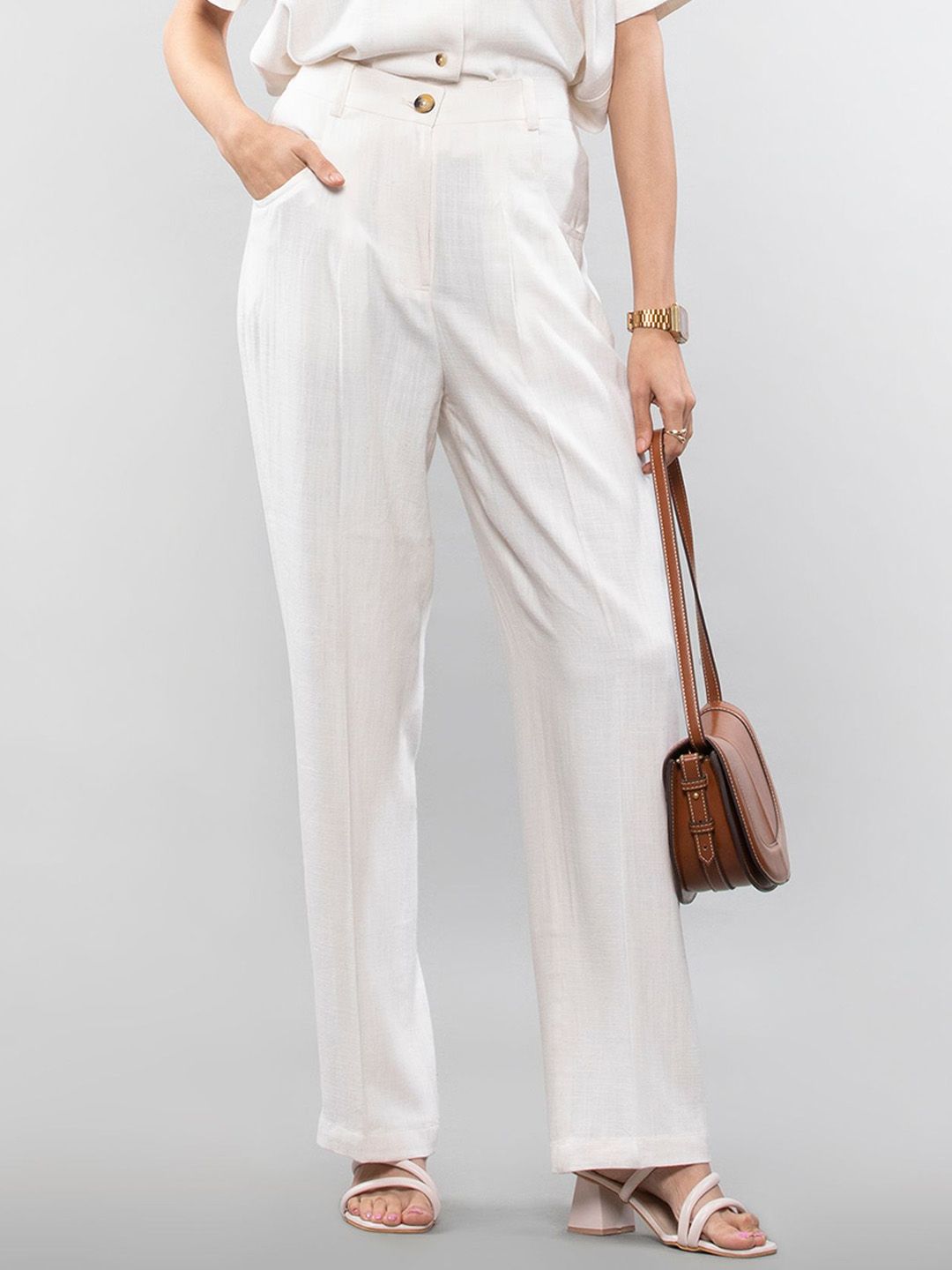 LOVE PANGOLIN Women Relaxed Pleated Trousers-picture-42