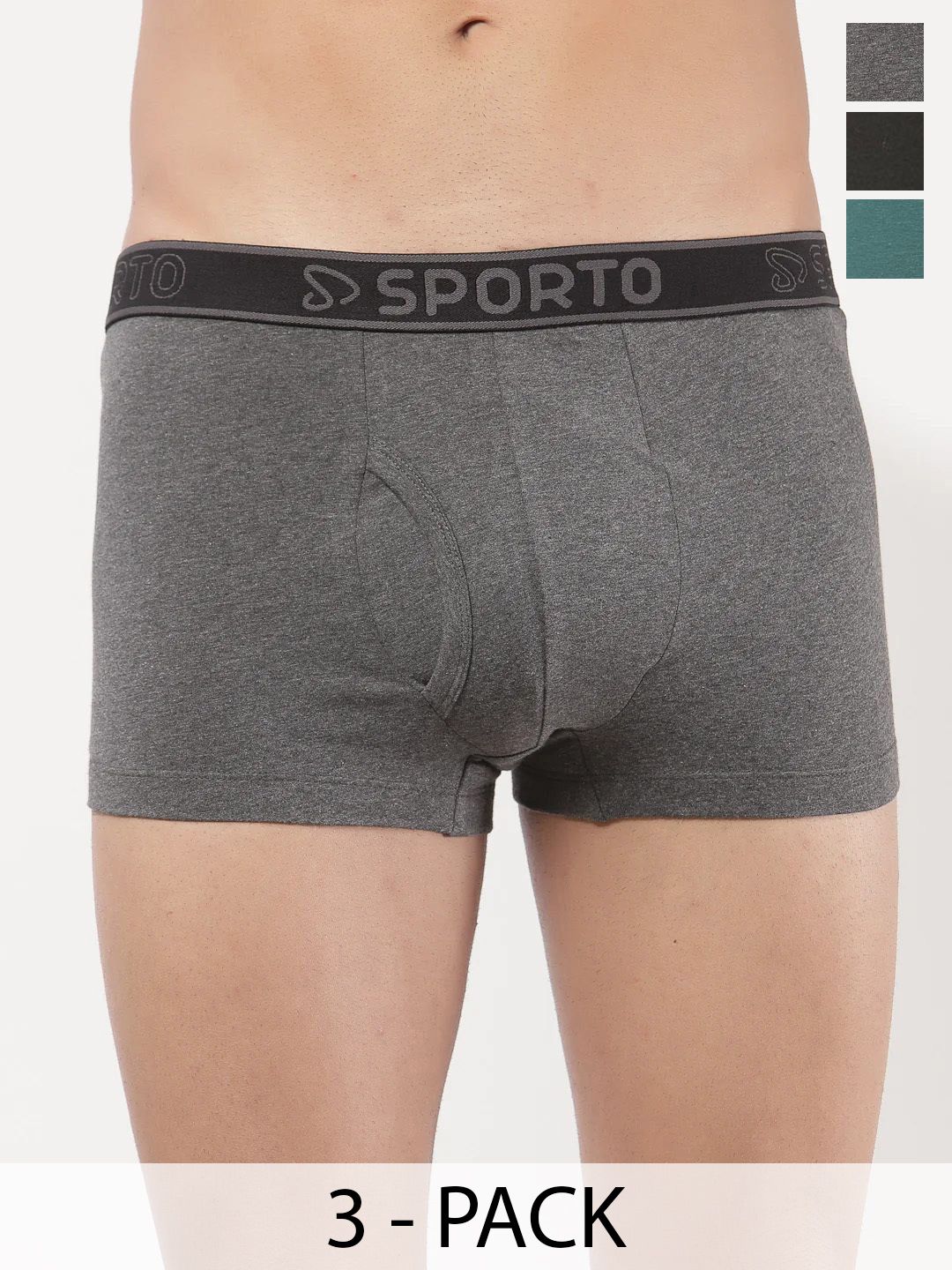 Sporto by Macho Pack Of 3 Short Trunks-picture-15