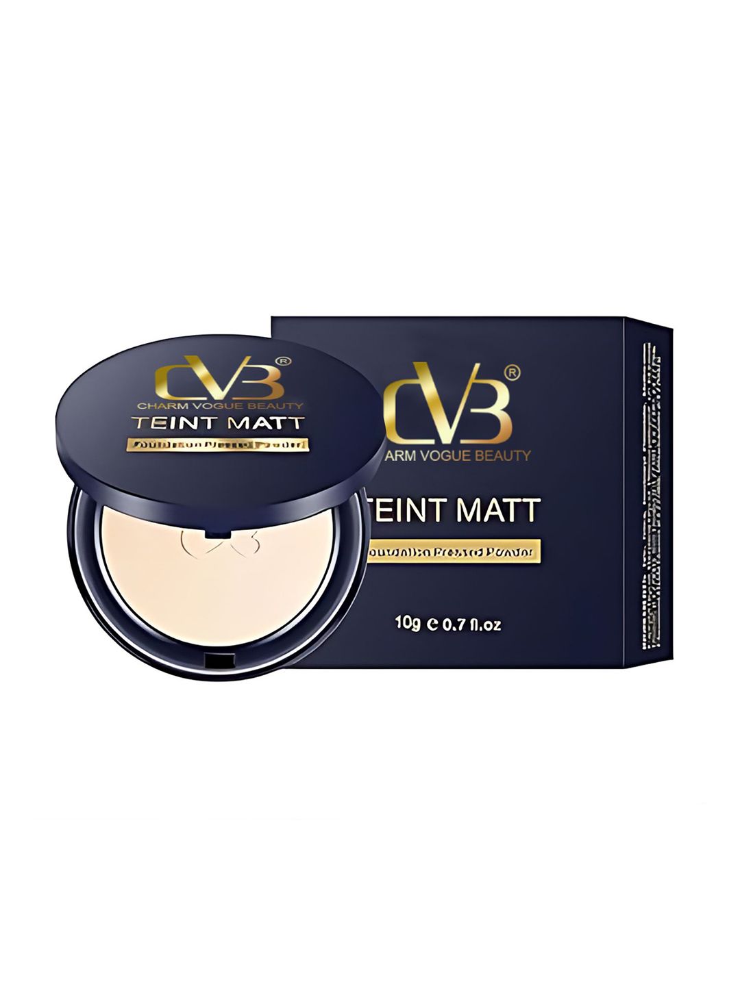 CVB 2 In 1 Teint Matt Foundation Pressed Compact Powder - Natural Beige 03-picture-35