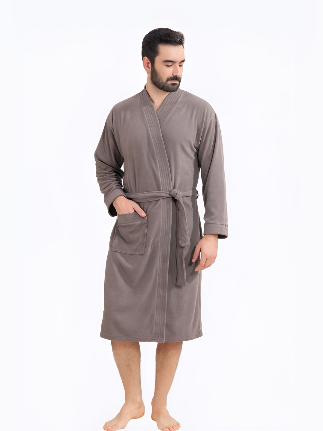 LacyLook Shawl Collar Neck Bath Robe & Wraps-image-35