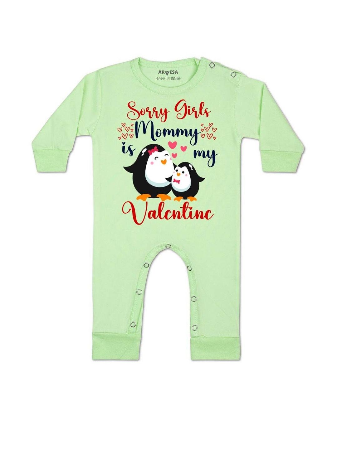 arvesa Sorry Girl Daddy Is My Valentine Printed Baby Rompers-picture-34