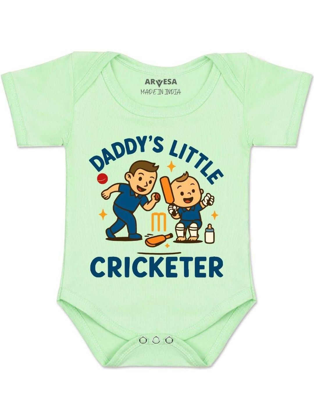 Arvesa Kids-Unisex Green Cotton Rompers-picture-18