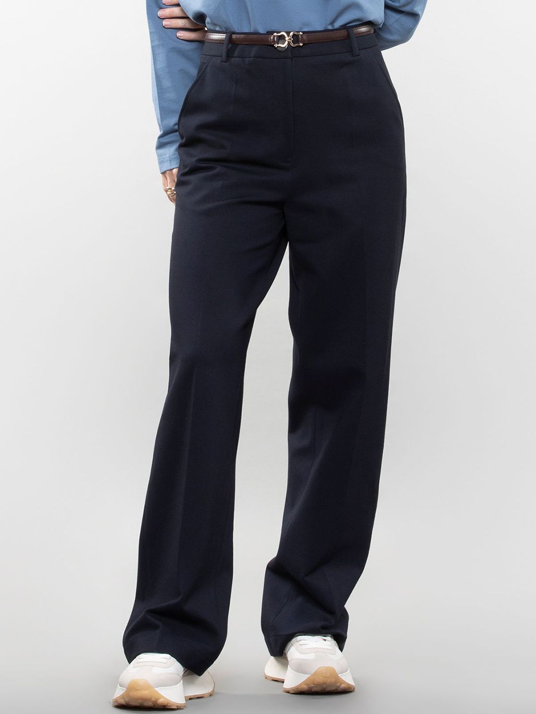 LOVE PANGOLIN Women Relaxed Straight Leg Straight Fit Trousers-picture-20