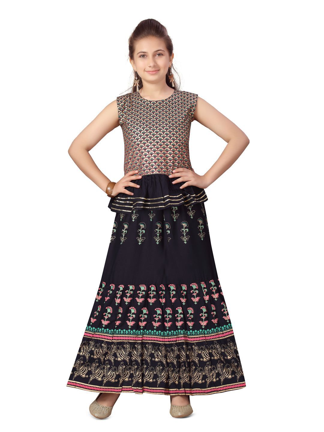 BAESD Girls Printed Ready to Wear Lehenga &-picture-46