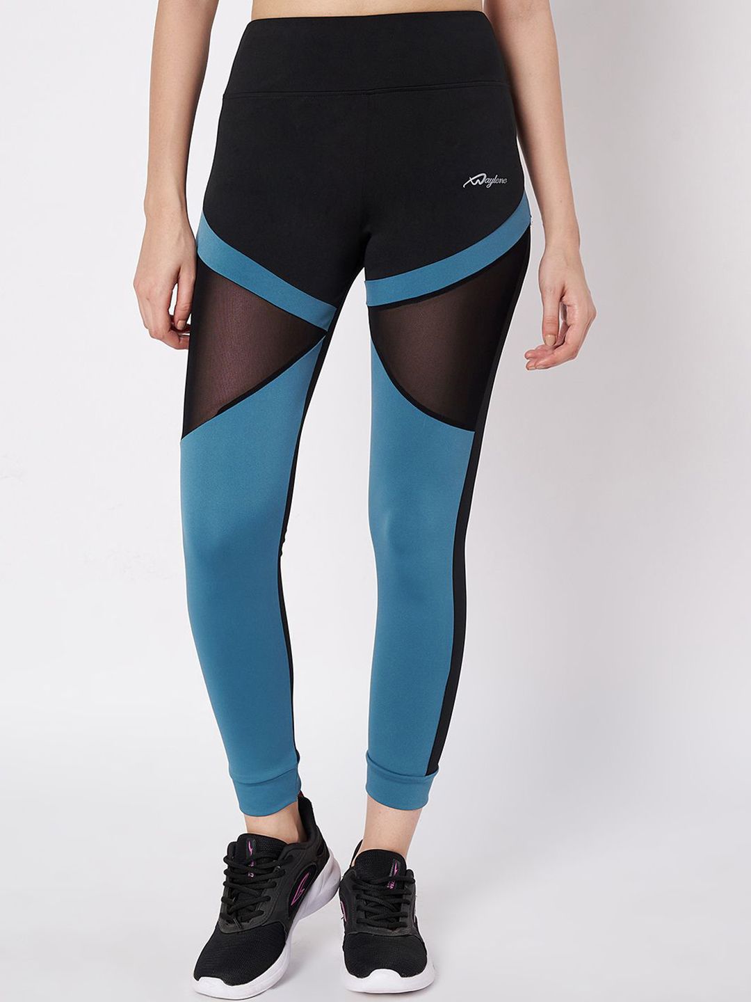 WAYLENE Colourblocked Dry Fit Slim-Fit High-Waisted Tights-picture-32