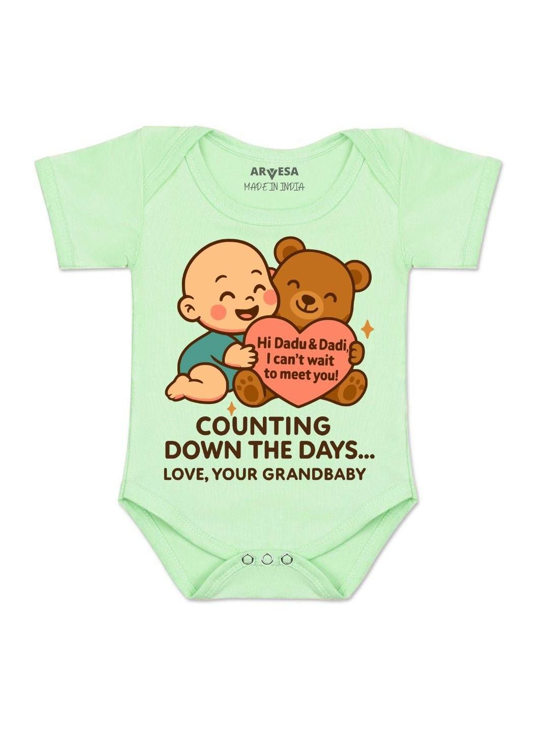 Arvesa Kids-Unisex Green Cotton Rompers-picture-11