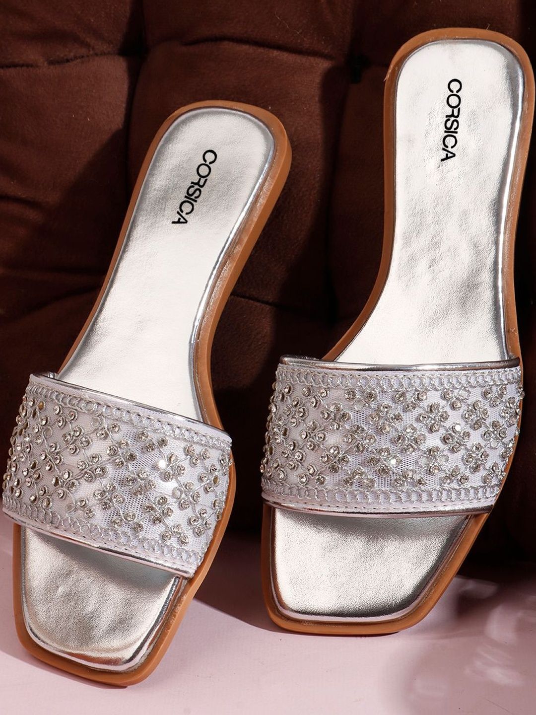 CORSICA Women Embellished Open Toe Flats-picture-10