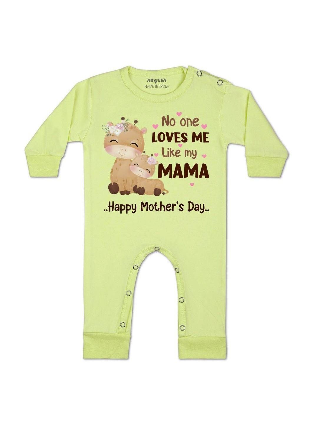 Arvesa Kids-Unisex Yellow Cotton Rompers-picture-15