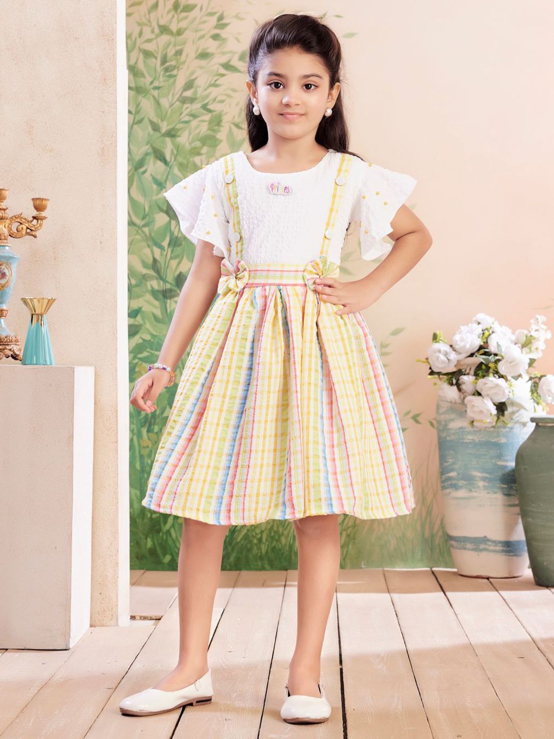 BAESD Girls Cotton Checked Fit & Flare Dress-picture-16
