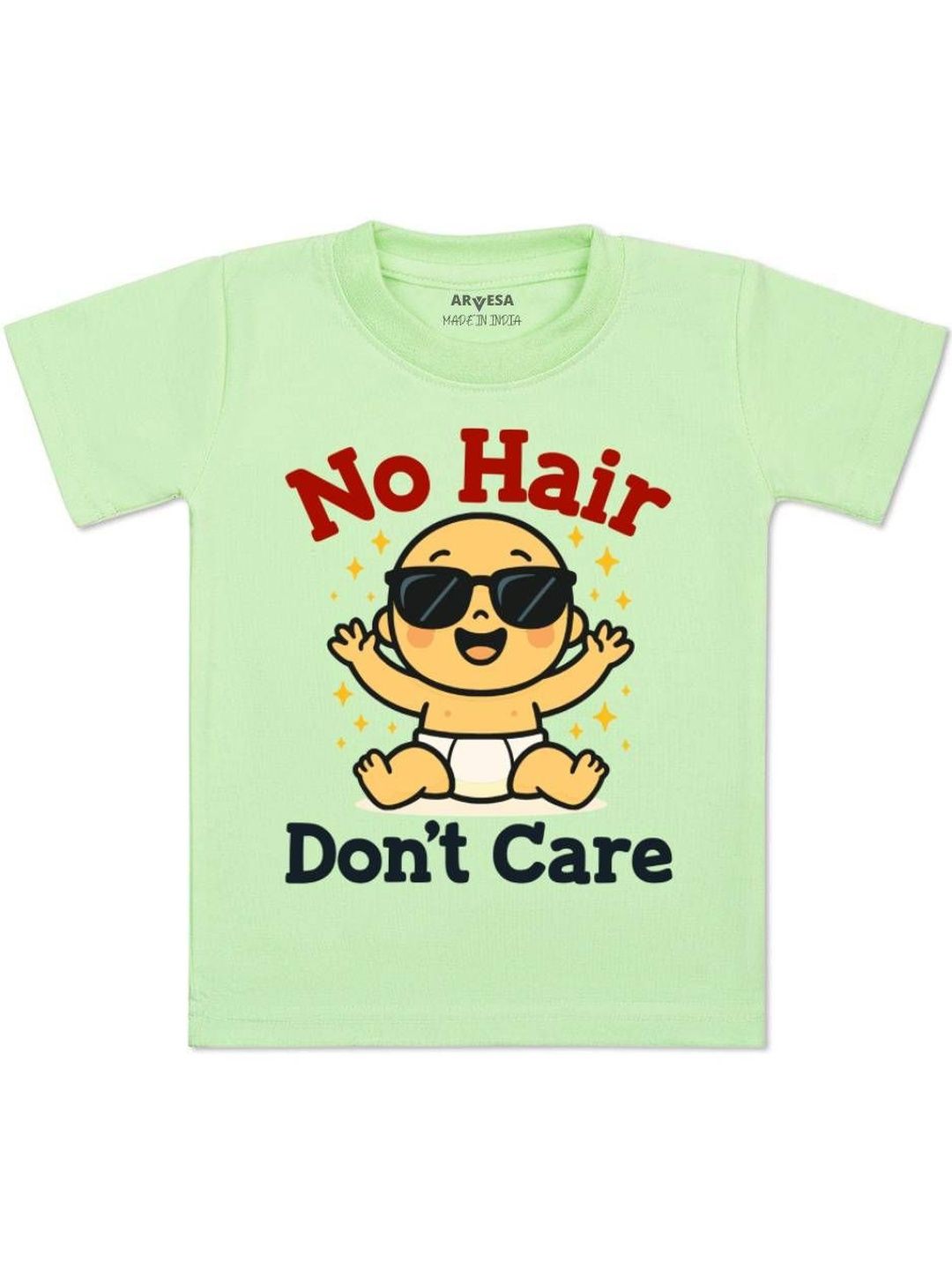 arvesa No Hair Dont Care Printed Kids Tshirt-picture-38