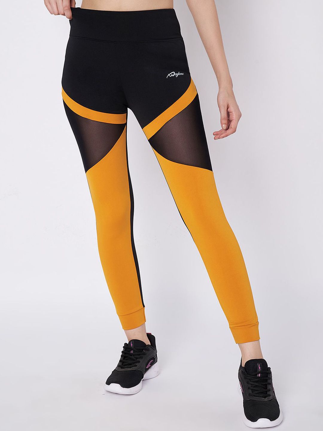 WAYLENE Colourblocked Dry Fit Slim-Fit High-Waisted Tights-picture-40