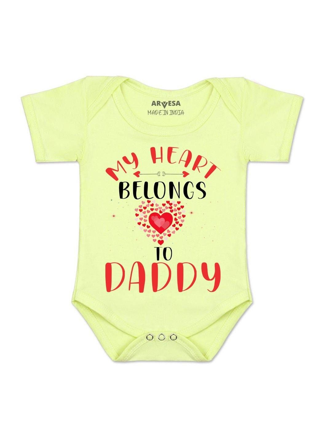 arvesa My Heart Belongs To Daddy Printed Romper-picture-49