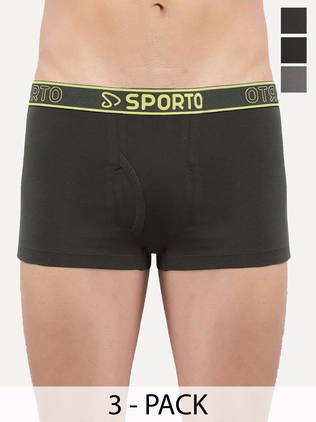 Sporto by Macho Pack Of 3 Mid-Rise Short Trunks Sprto-M1022_B(1)-picture-17