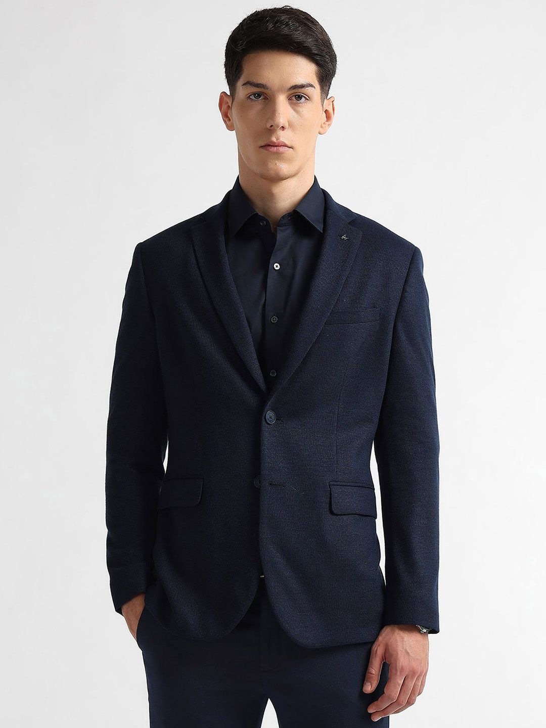 Arrow Slim-Fit Notched Lapel Collar Single Breasted Formal Blazer-picture-21