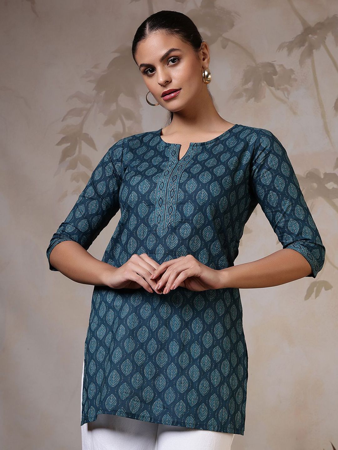 KEIYONA Women Floral Printed Pure Cotton Kurti-picture-11