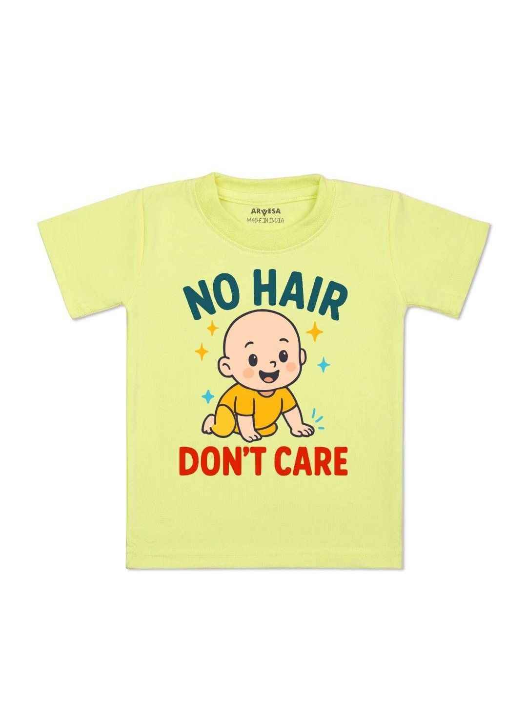 No Hair Dont Care Printed Kids Tshirt