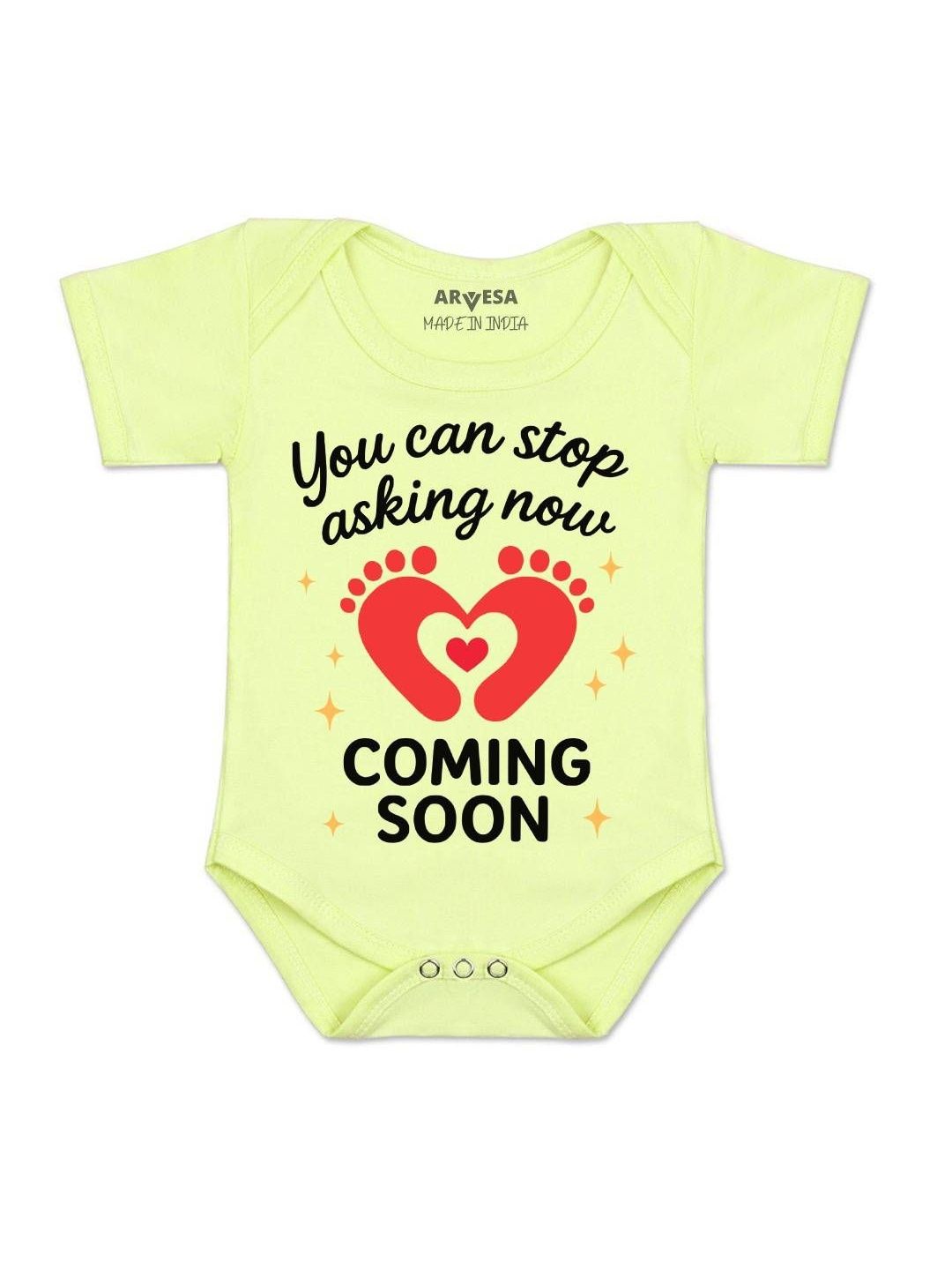 Arvesa Kids-Unisex Yellow Cotton Rompers-picture-16