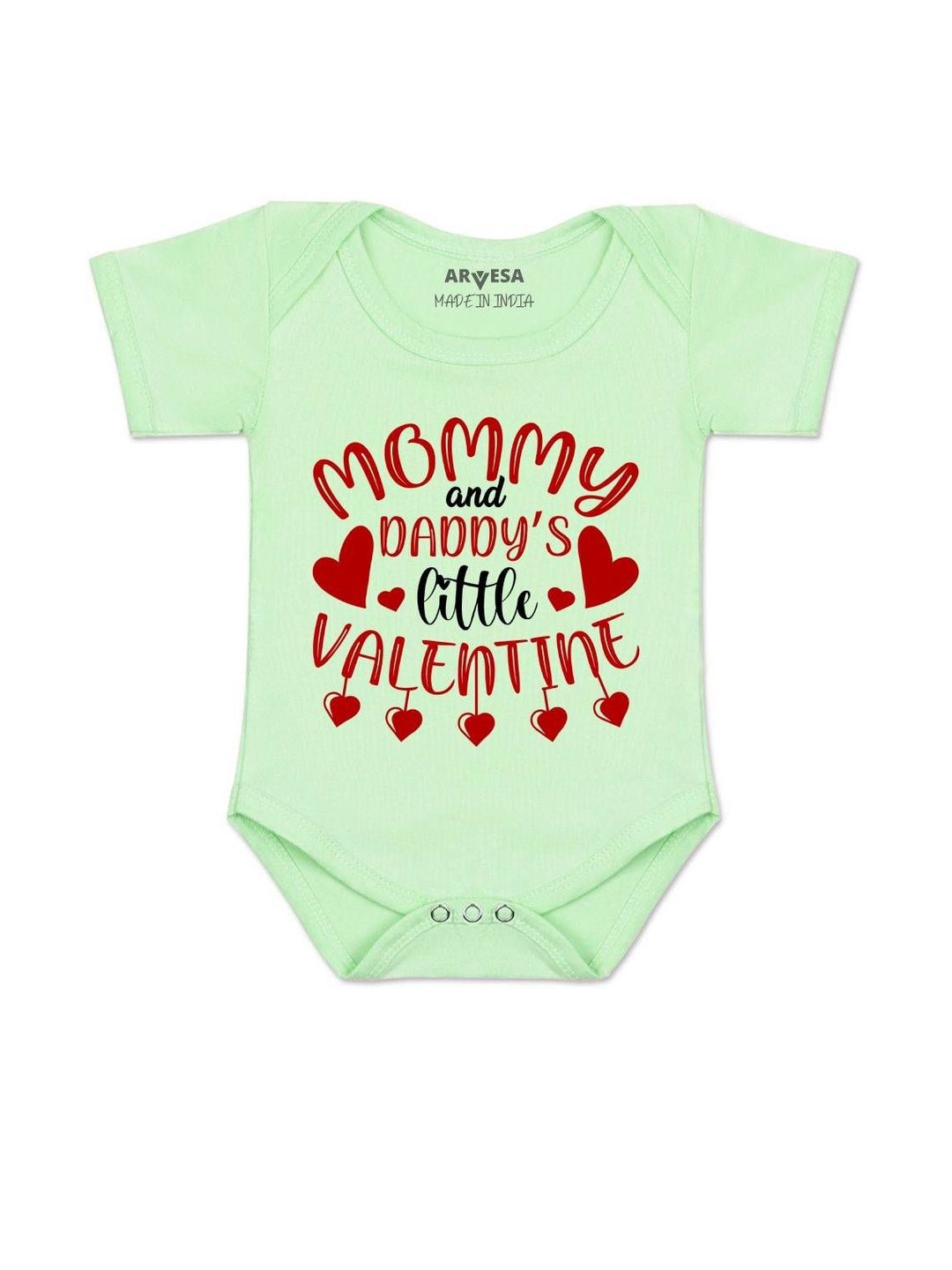 arvesa Me And Daddy'S Little Valentine Printed Romper-picture-20