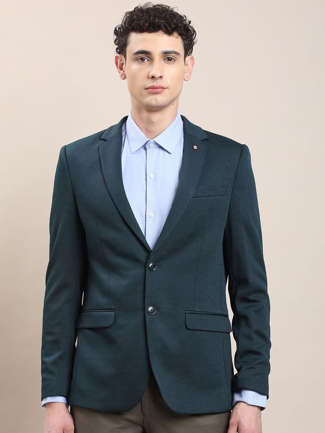 Turtle Tailored Fit Textured Single Breasted Blazer-picture-16