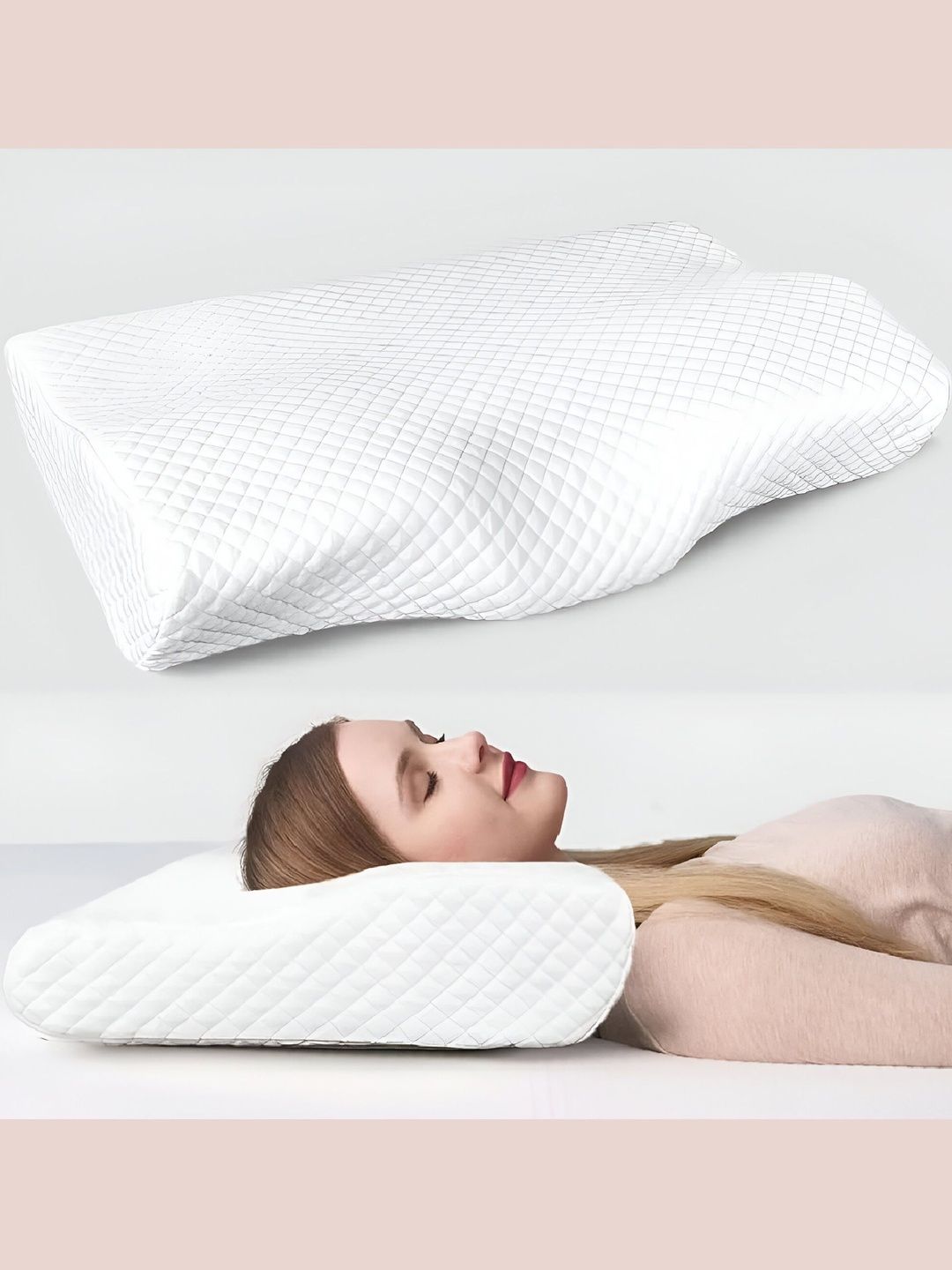 Aetrius White Memory Foam Cervical Pillow for Neck & Shoulder Pain Relief-picture-31