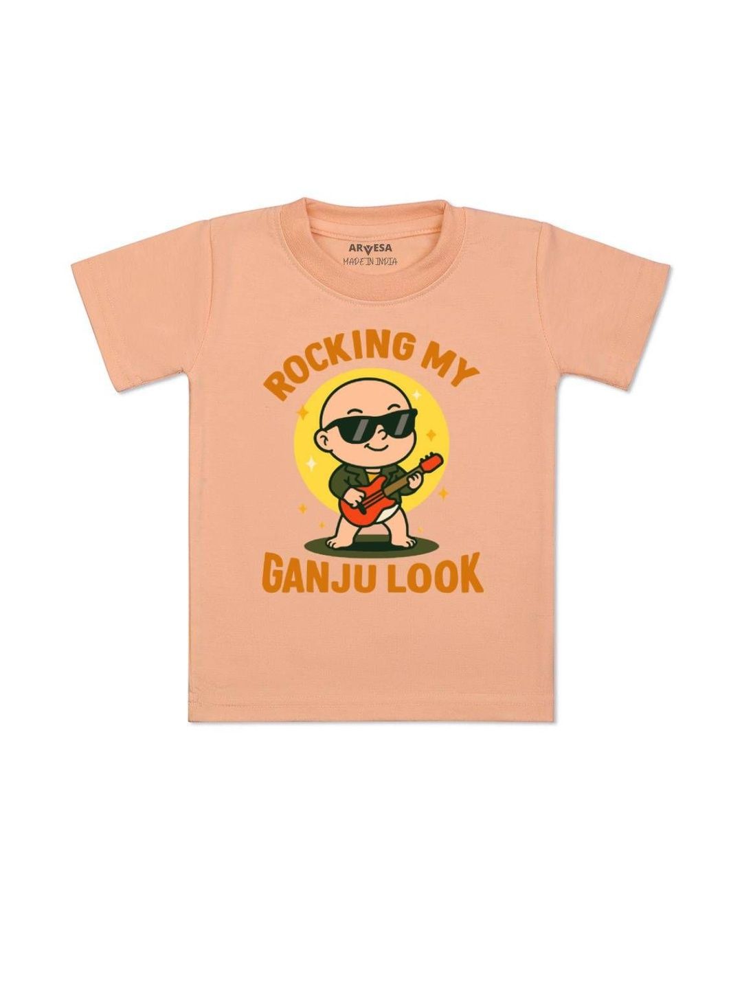 arvesa Rocking My Ganju Look Printed Kids Tshirt-picture-50