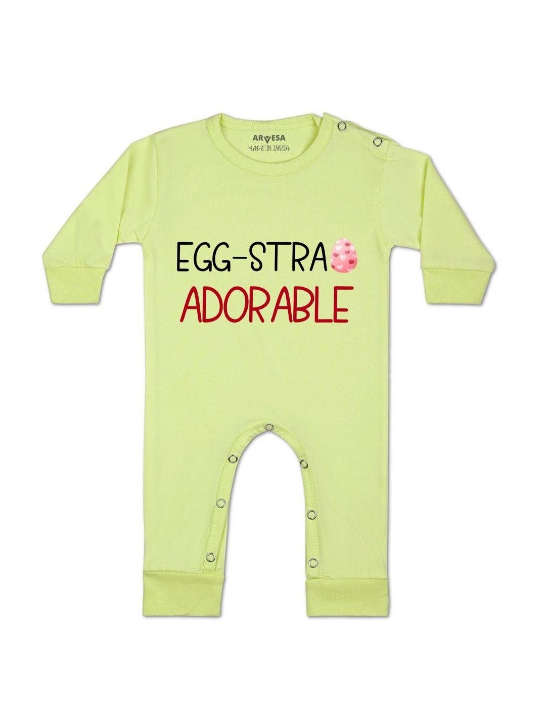 Arvesa Kids-Unisex Yellow Cotton Rompers-picture-52