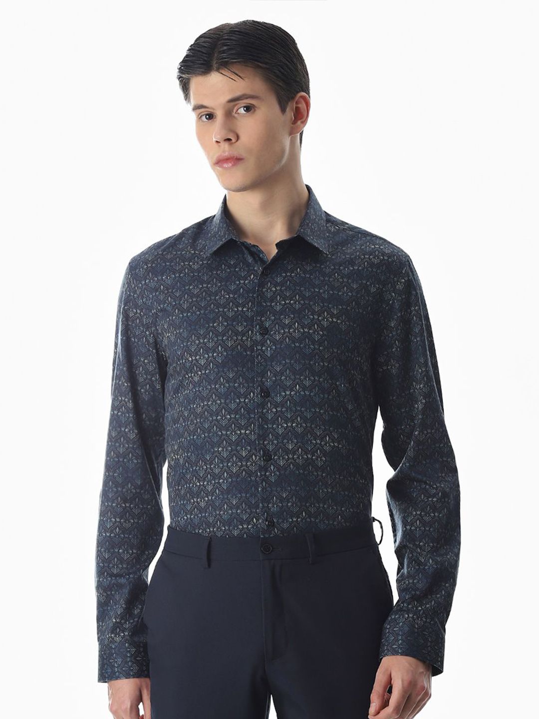 Jack & Jones Slim Fit Printed Pure Cotton Formal Shirt-picture-29