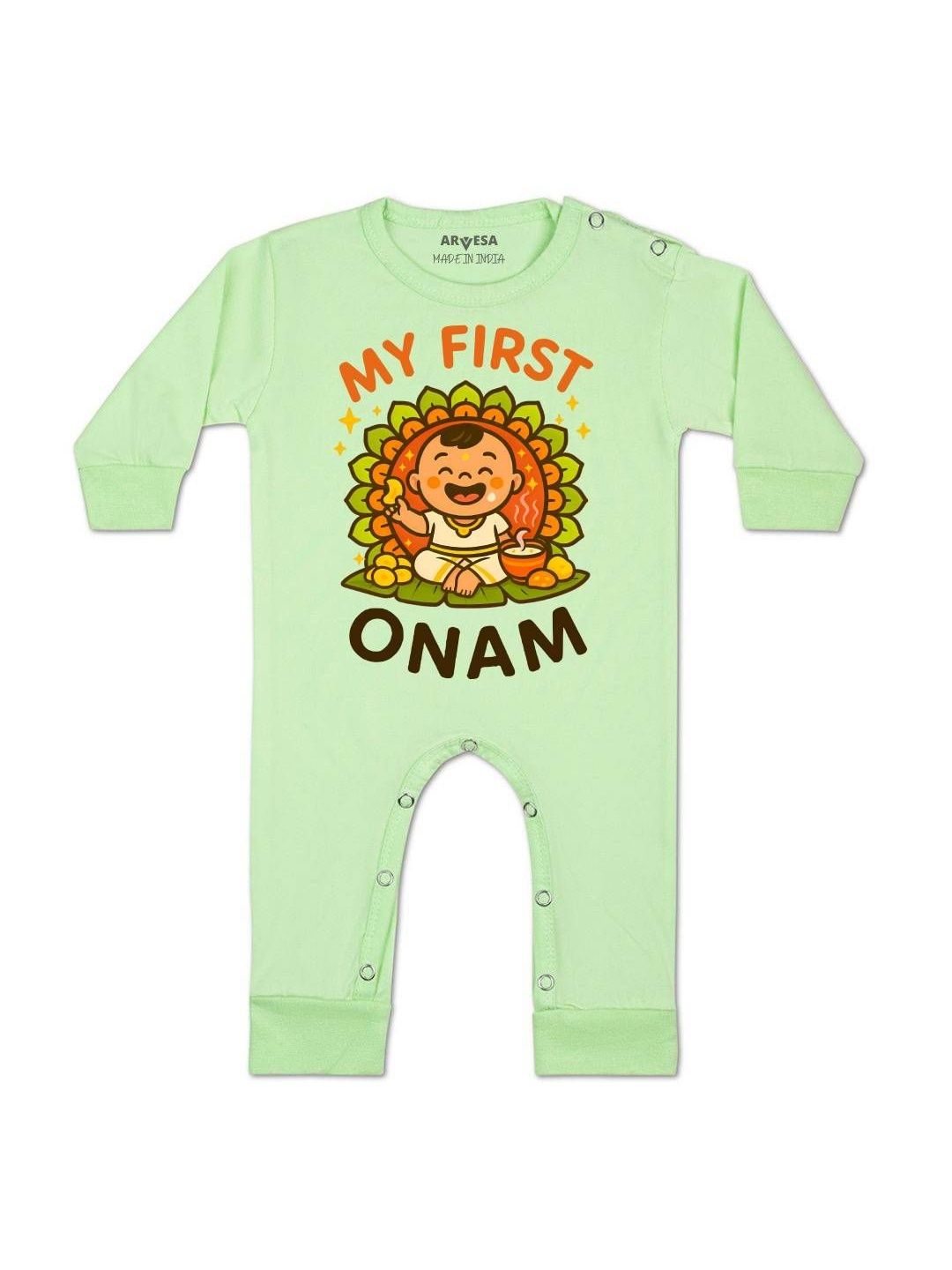 arvesa My First Onam Printed Baby Rompers-picture-23