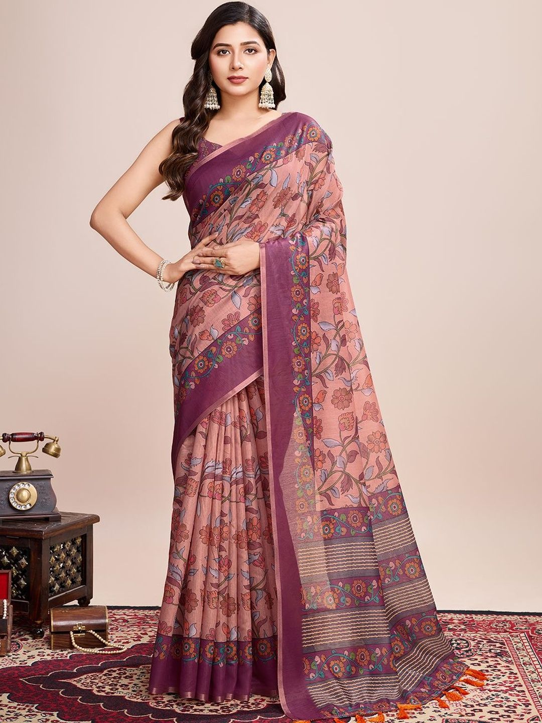 Moda Rapido Floral Silk Blend Designer Saree-picture-29