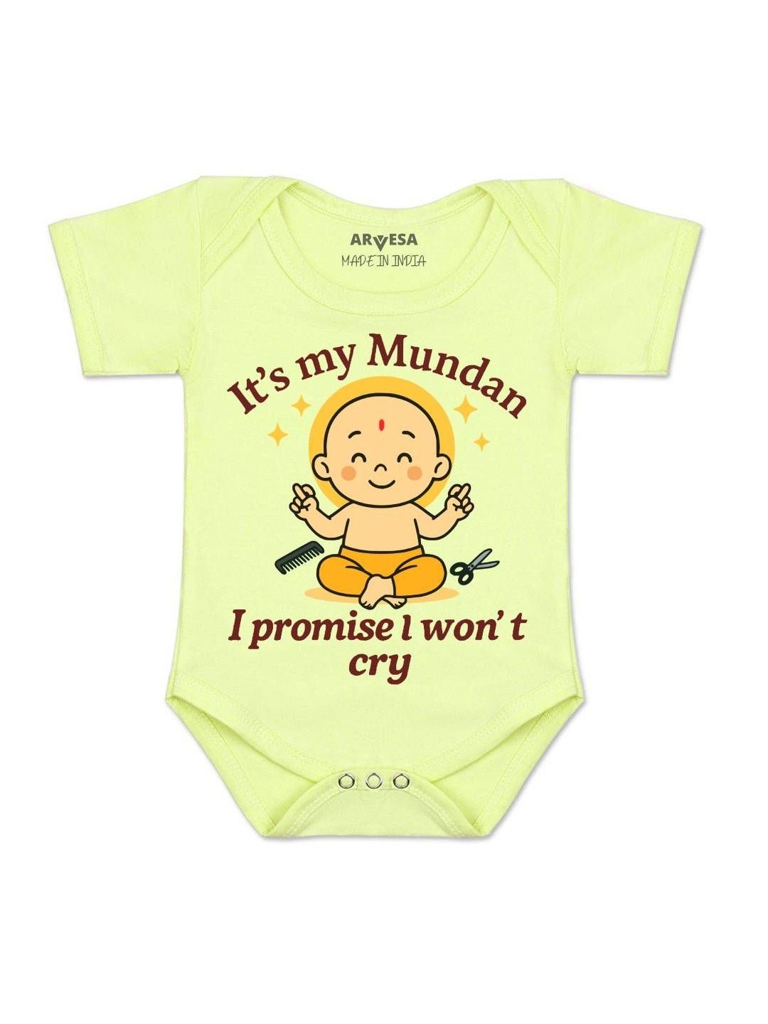 Arvesa Kids-Unisex Yellow Cotton Rompers-picture-22