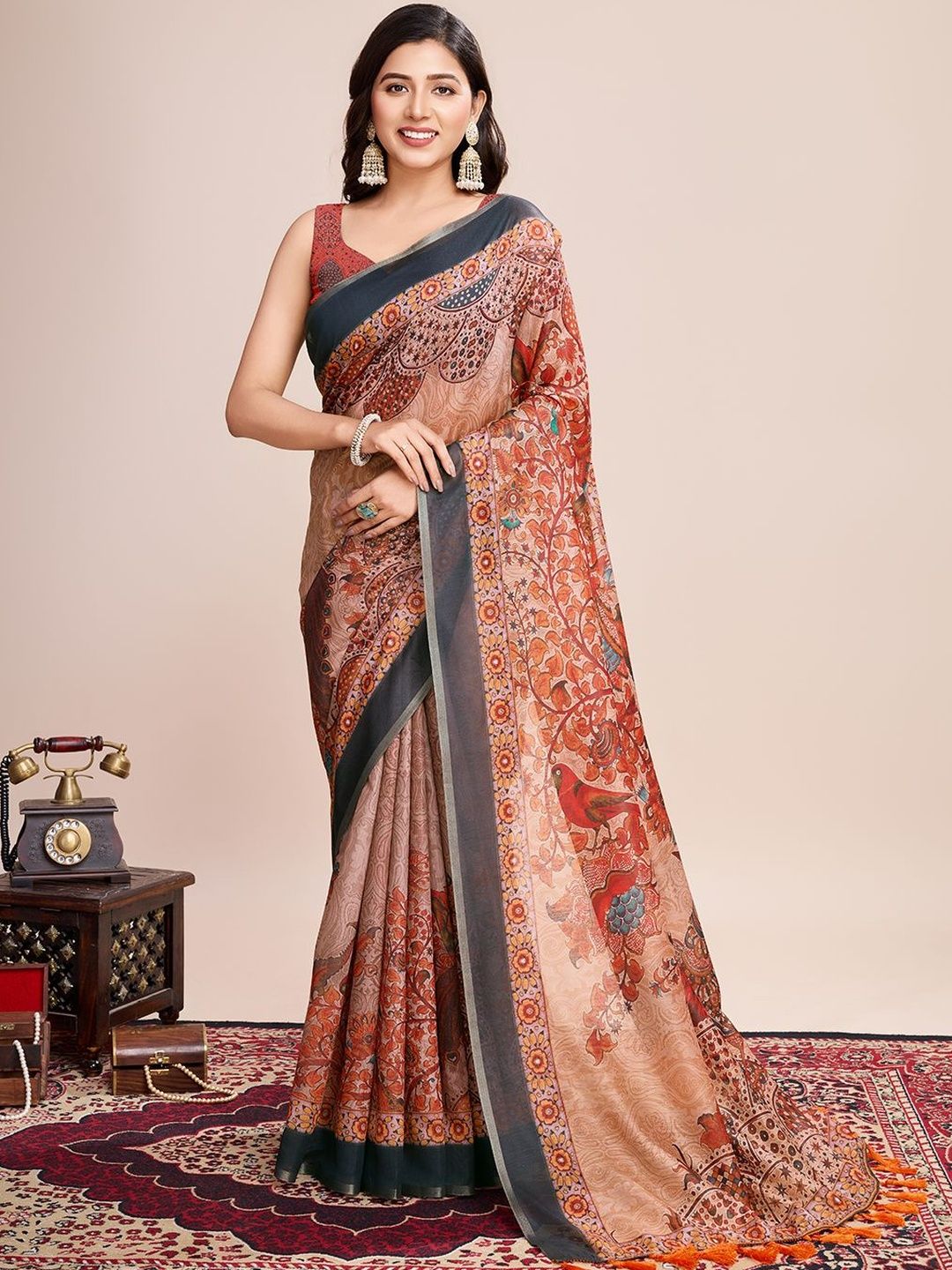 Moda Rapido Ethnic Motifs Silk Blend Designer Saree-picture-30