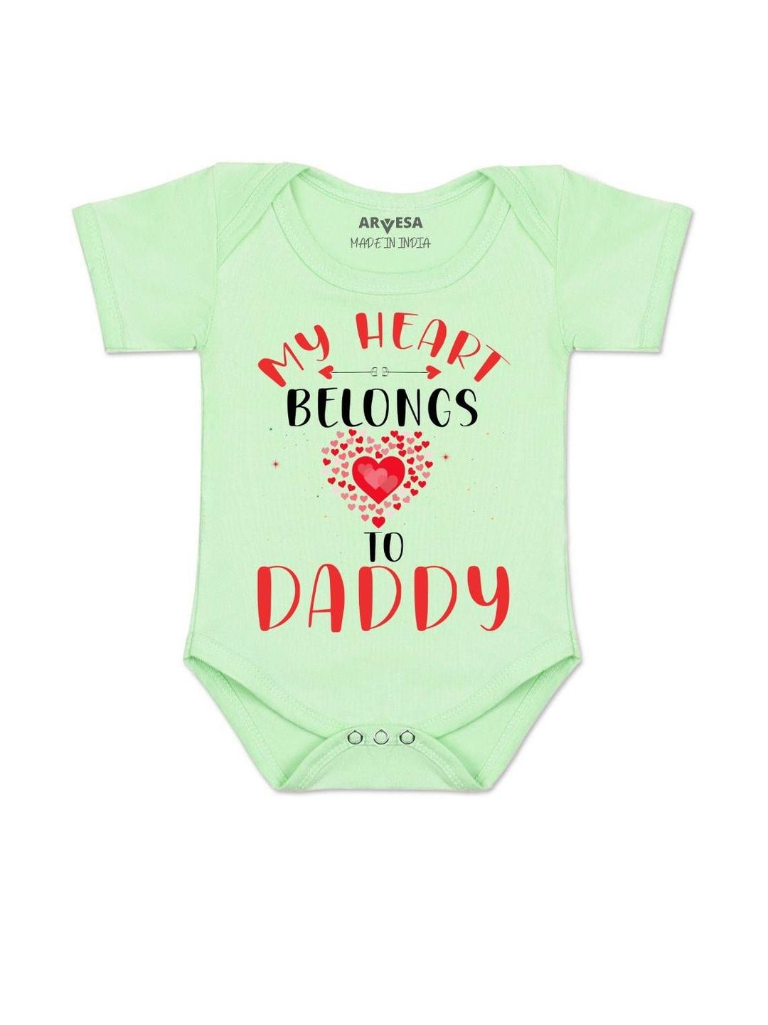 arvesa My Heart Belongs To Daddy Printed Romper-picture-40