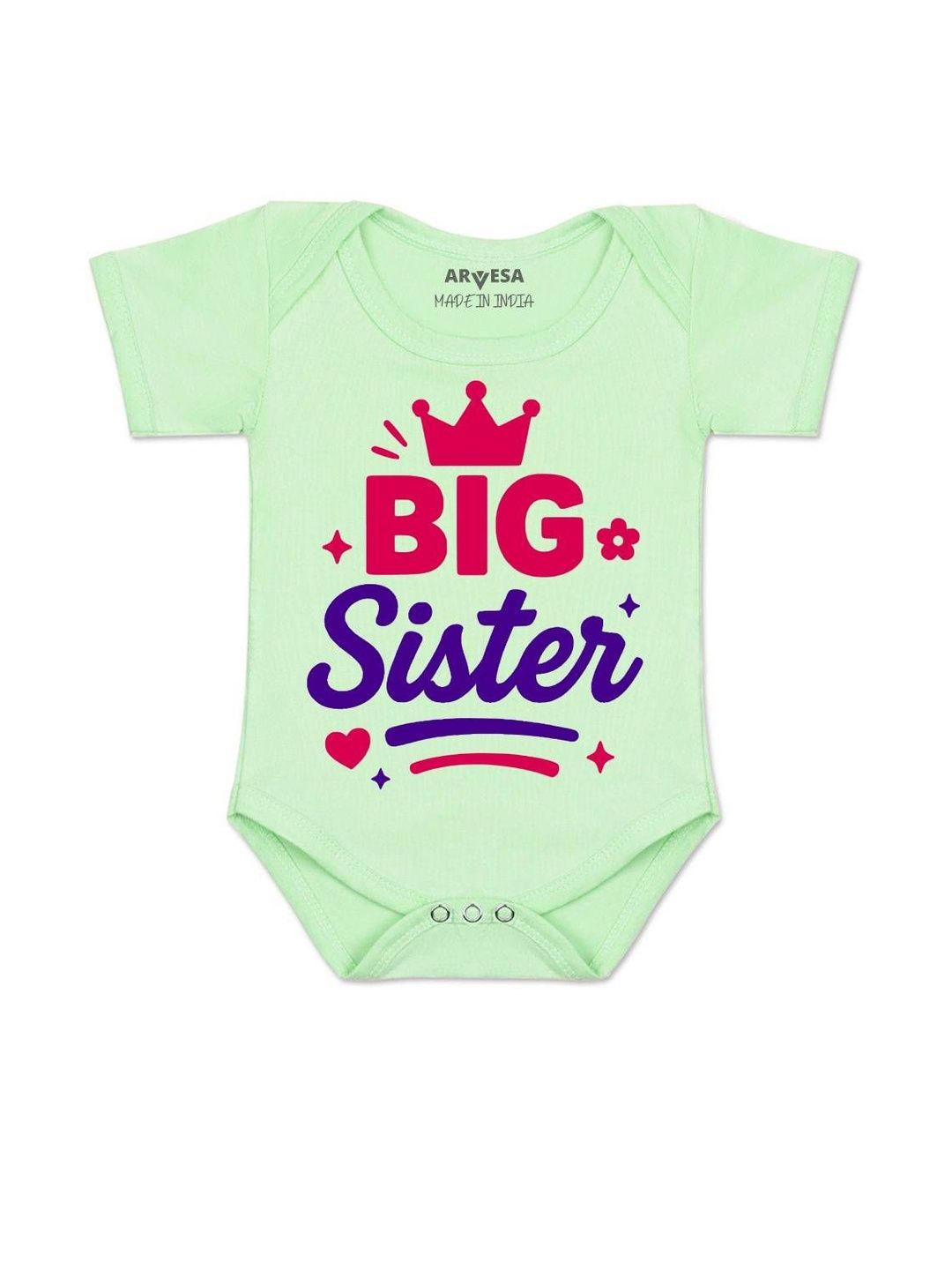 Arvesa Kids-Unisex Green Cotton Rompers-picture-16