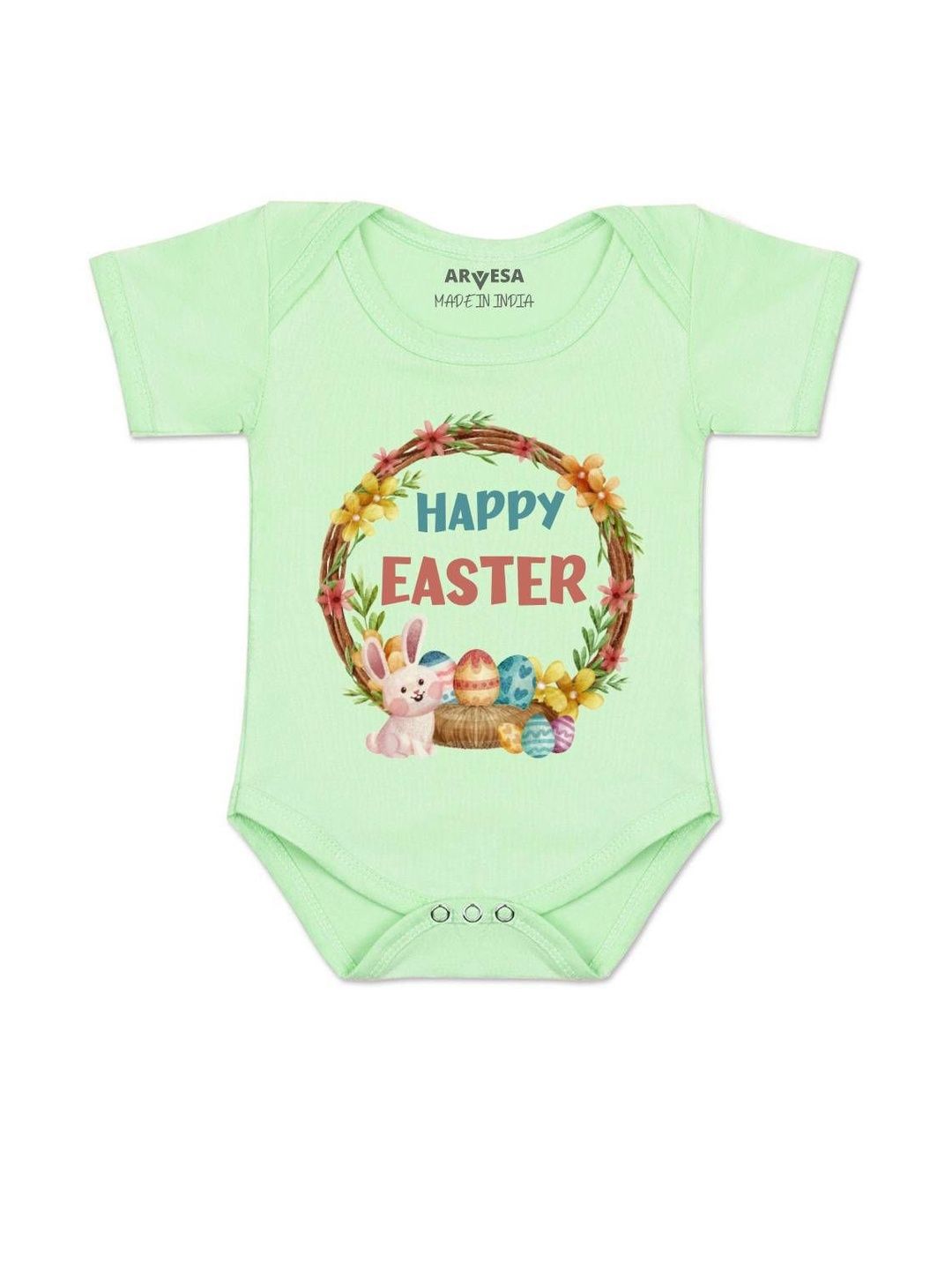 arvesa Happy Easter Printed Romper-picture-43