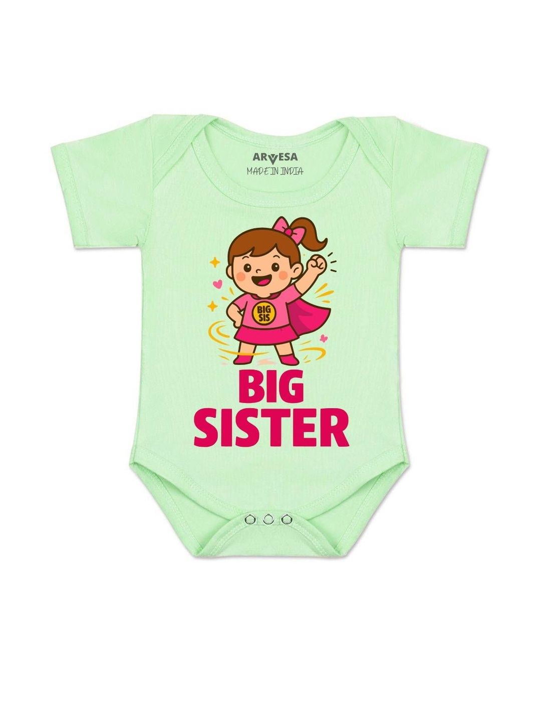 Arvesa Kids-Unisex Green Cotton Rompers-picture-21