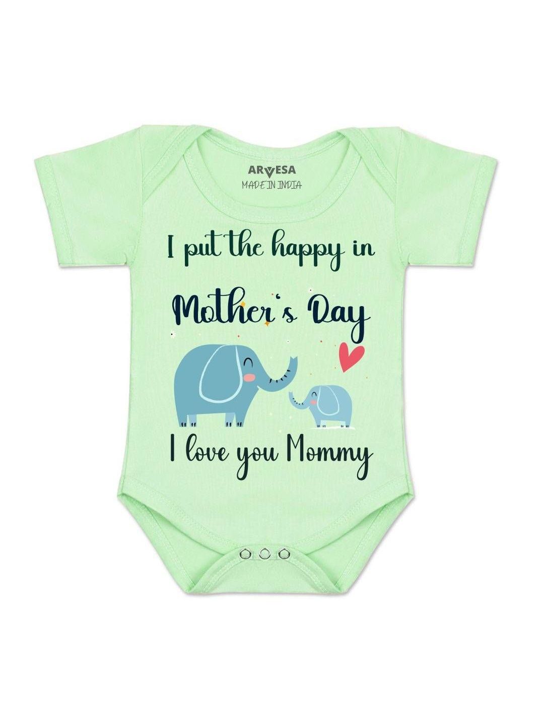 Arvesa Kids-Unisex Green Cotton Rompers-picture-38