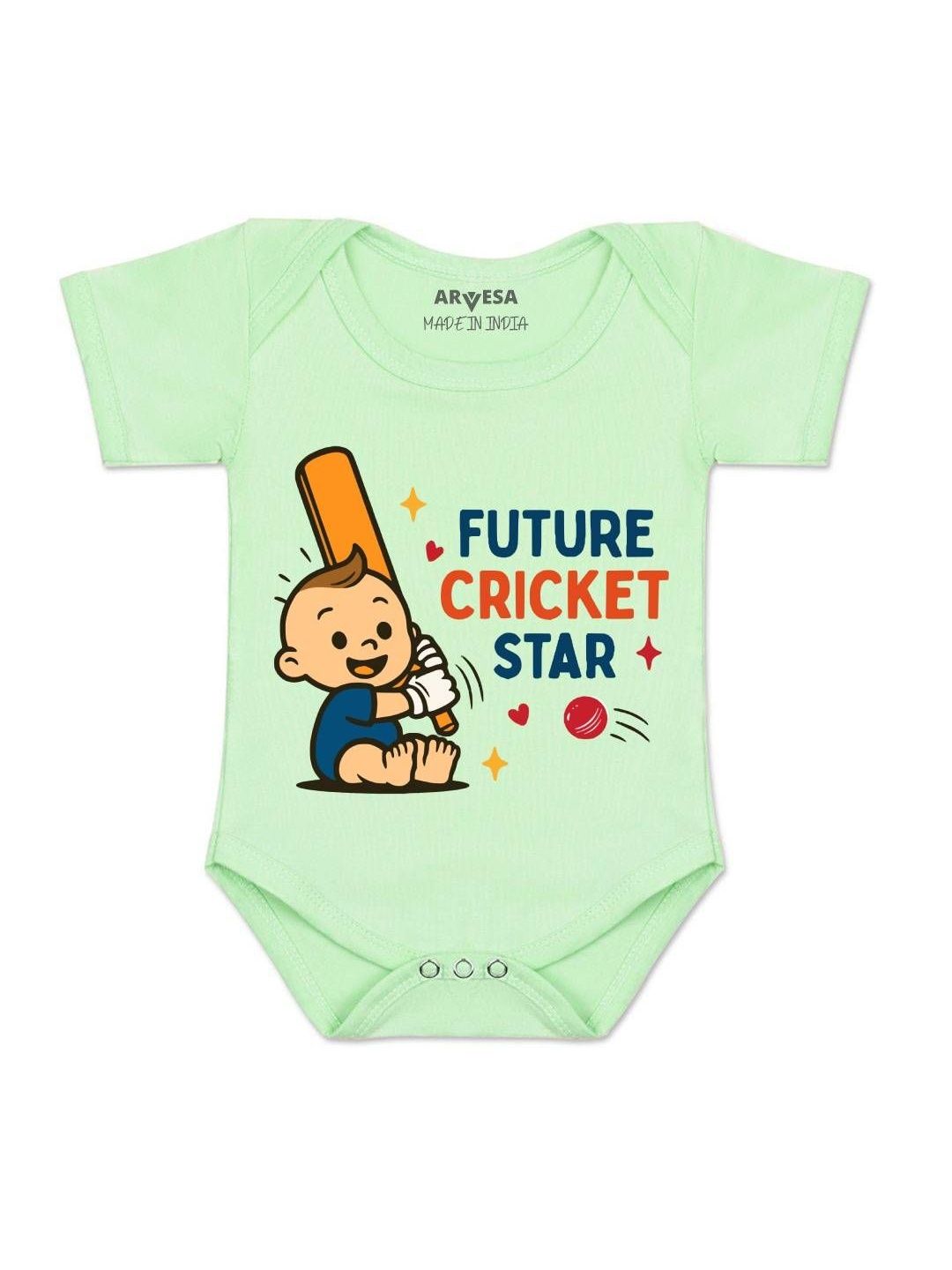 Arvesa Kids-Unisex Green Cotton Rompers-picture-20