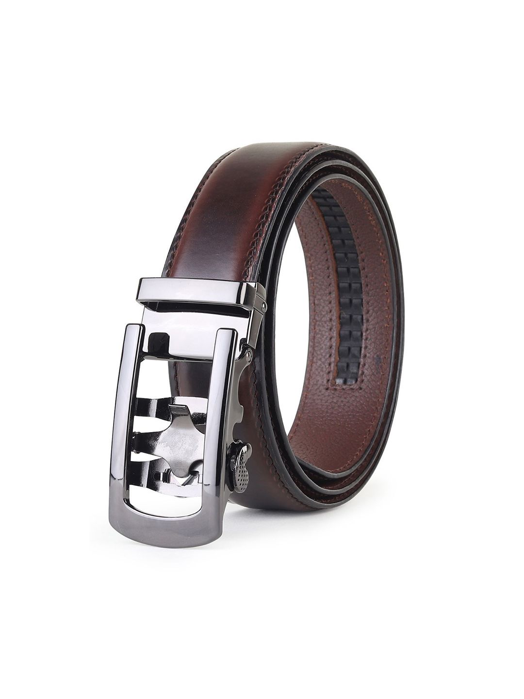 Hayes London Men Leather Formal Slider Buckle Belt-image-8