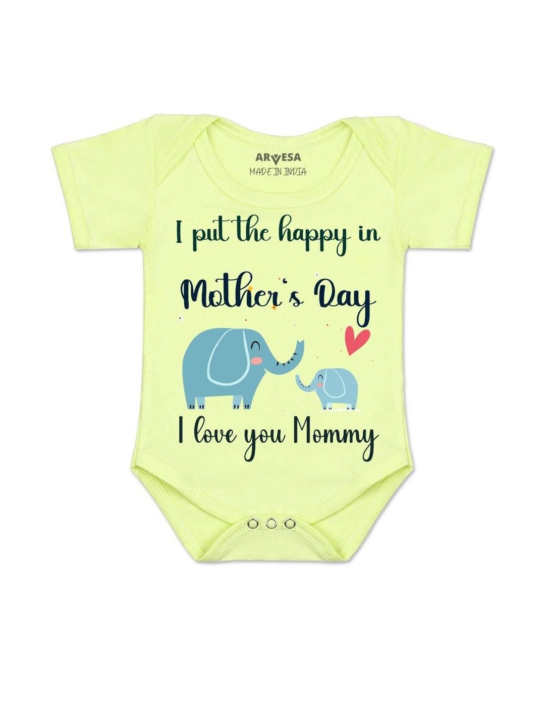 Arvesa Kids-Unisex Yellow Cotton Rompers-picture-12