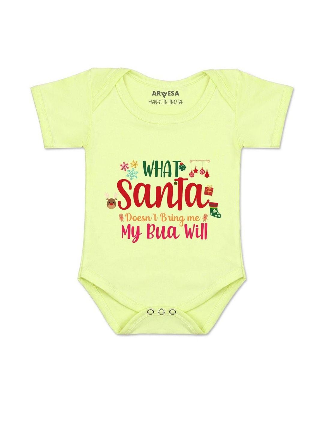 arvesa What What Santa Doesn'T Bring My Bua Printed Romper-picture-18