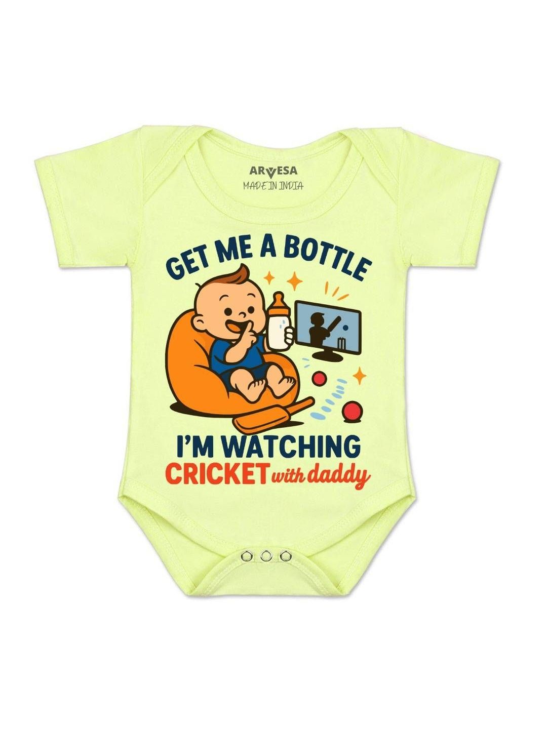 Arvesa Kids-Unisex Yellow Cotton Rompers-picture-27